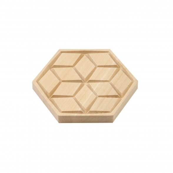 Milled coffee cup coaster "HONEYCOMB" 2