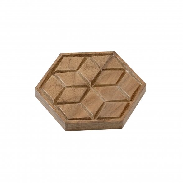 Milled coffee cup coaster "HONEYCOMB" 3